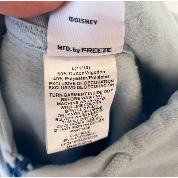 Disney Stitch and Angel Juniors’ Graphic Hoodie, Size Large 11/13 - Picture 7 of 9